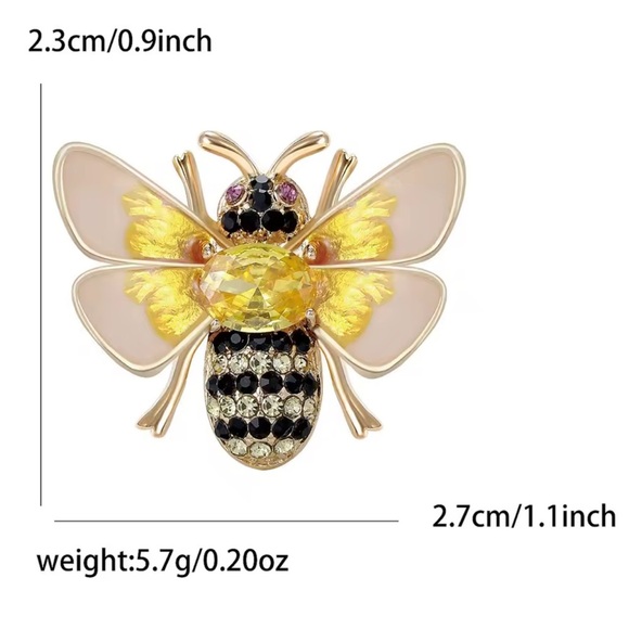 Luck Bee Elegant Gold Brooch - Picture 4 of 4
